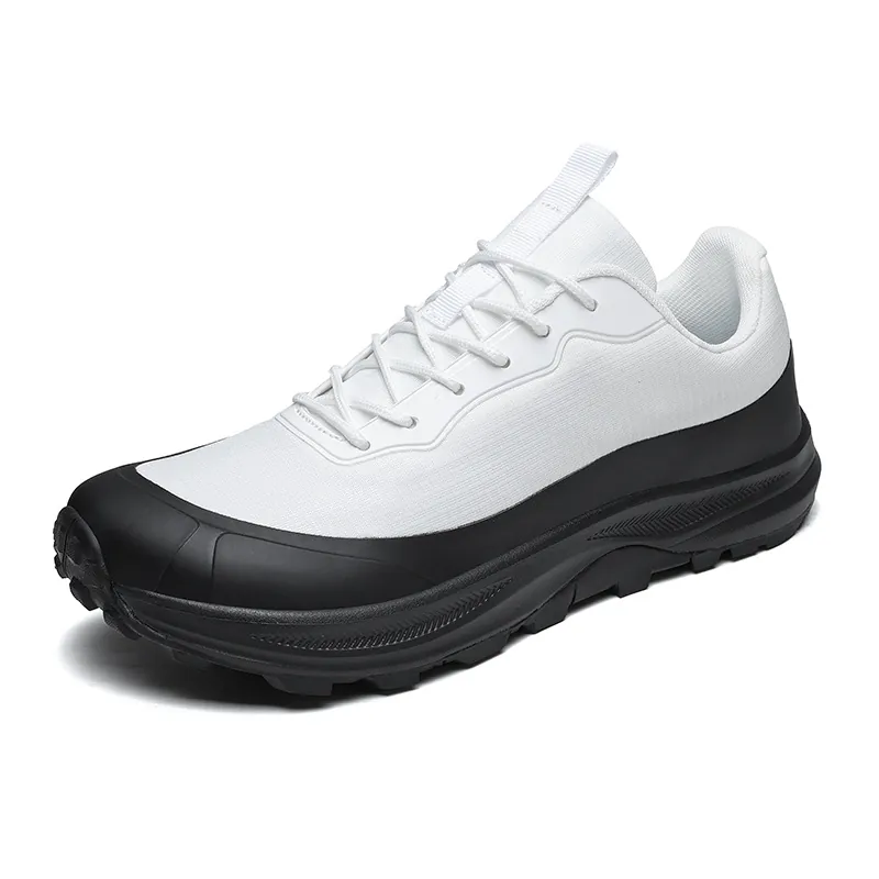 Men Outdoor Sneakers Large Size Wide Toe Box Walking Shoes Lycra Breathable Non-Slip Wear-Resistant Casual Hiking Shoes For Travel