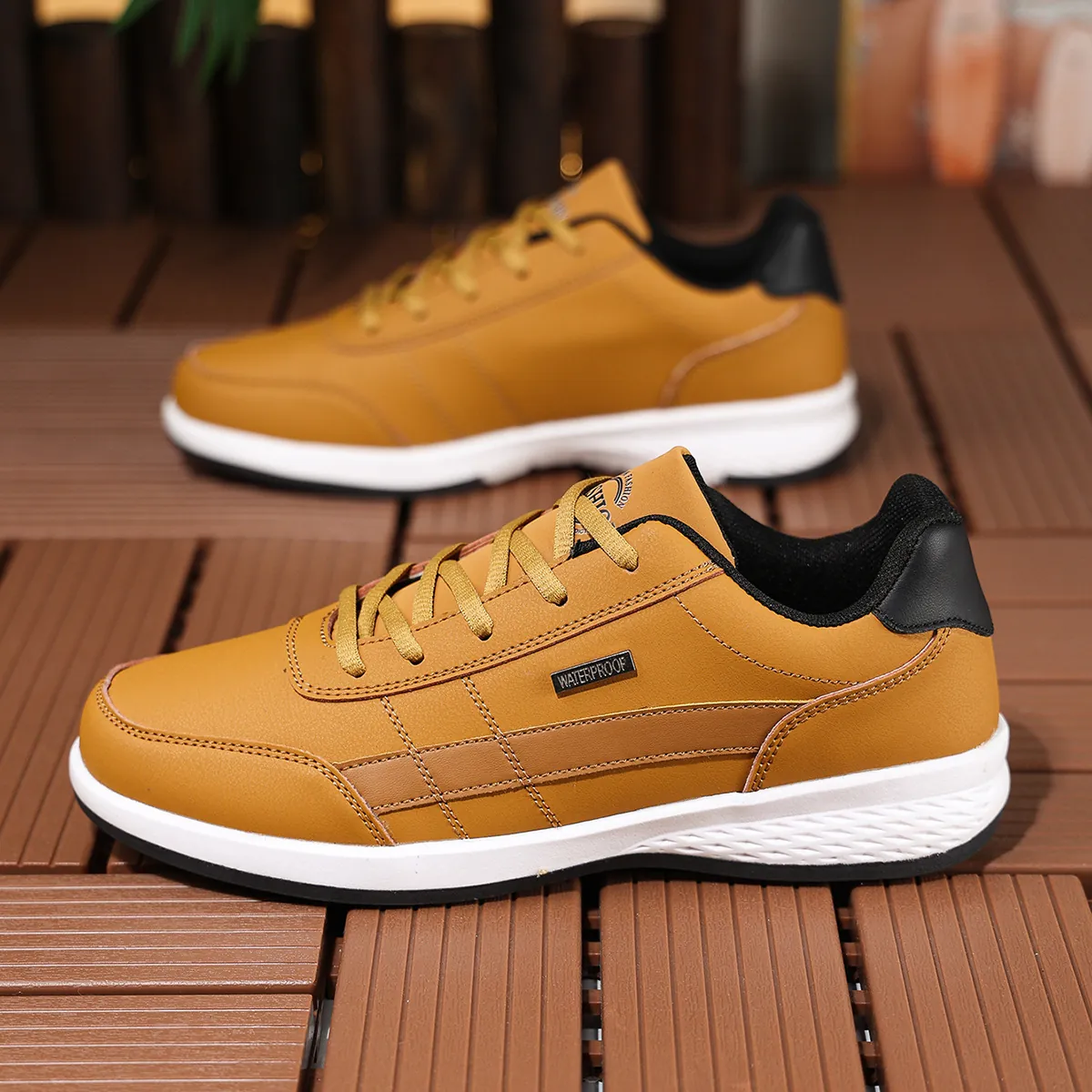 Zapatos Deportivos al Aire Libre para Hombre Impermeables Informales de Cuero Ligeros para Correr para Jóvenes Niños Diario