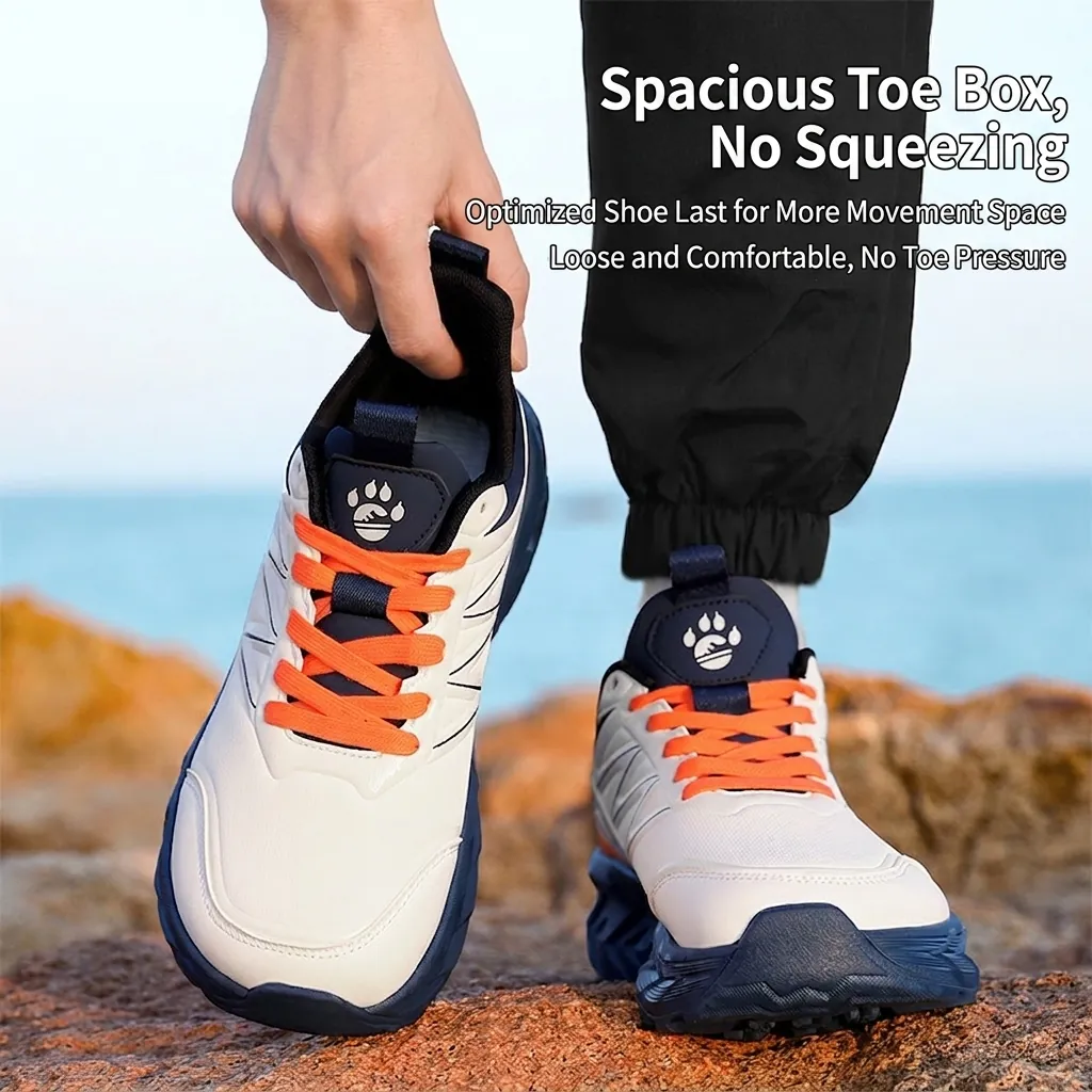 Men Wide Toe Box Sports Shoes Non-slip Wear-resistant Lightweight Casual Sneakers Comfortable Soft Sole Outdoor Walking Shoes