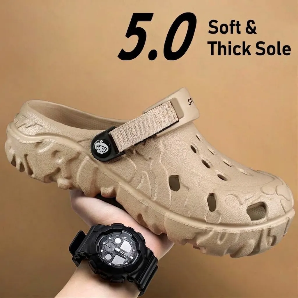EVA Herren Casual Clogs Atmungsaktiv Rutschfest Dicke Sohle Strand Sandalen Outdoor Garten Schuhe Hohl Slip On Schuhe Für Herren
