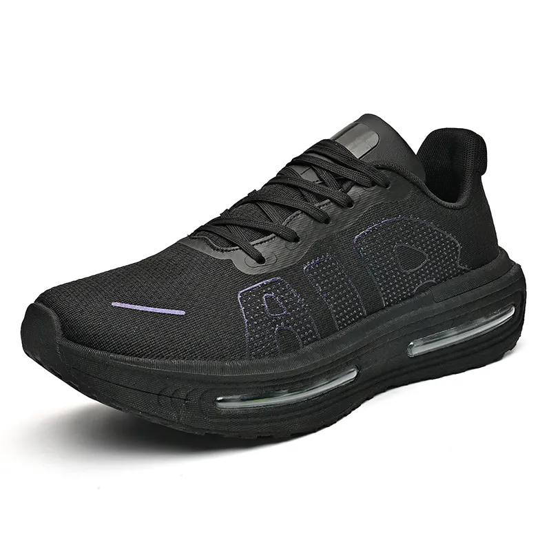 Unisex Air Cushion Running Shoes Mesh Breathable Sport Sneakers Luminous Thick Sole Shock Absorption Outdoor Jogging Shoes