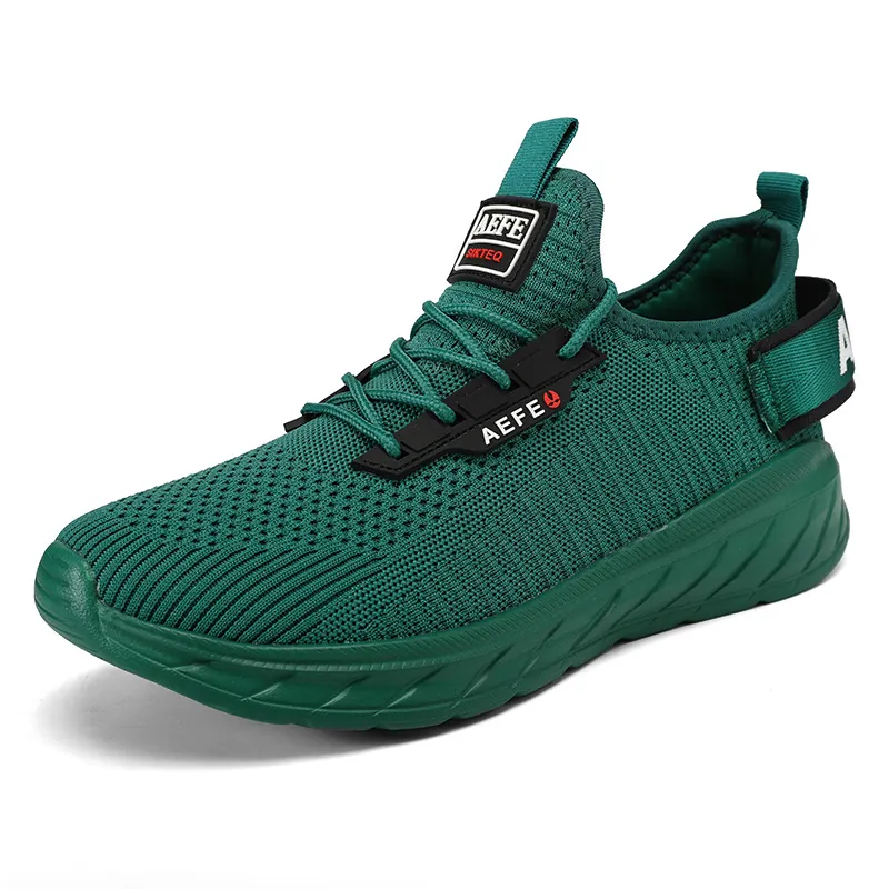 Men's Breathable Mesh Running Shoes Fly-knit Lightweight Sporty Casual Sneakers For Summer Spring Outdoor Walking Jogging Shoes