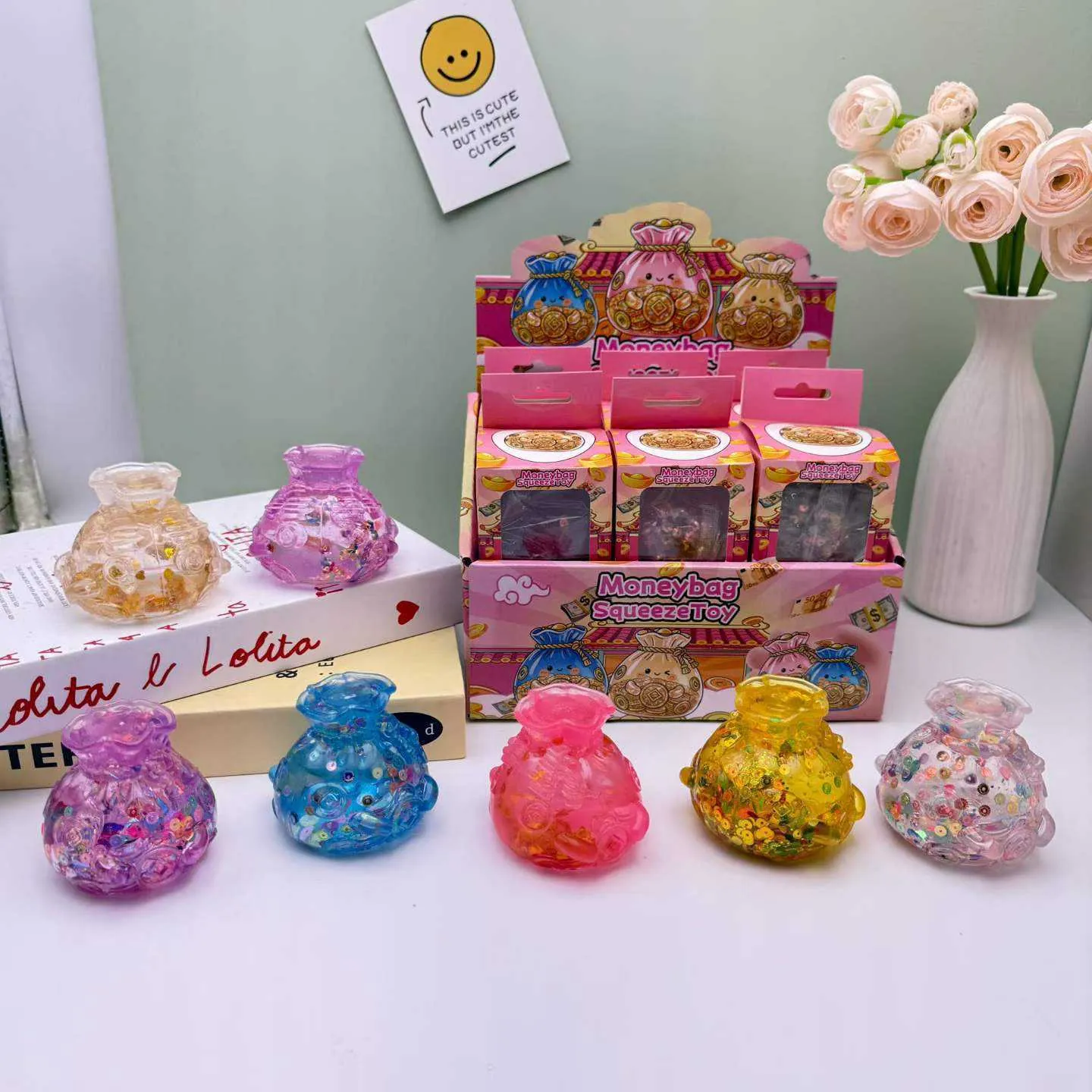 Juguete Squishy de Bolsa de la Suerte Textura de Maltosa Rebote Lento Antiestrés Juguete de Vinilo Blando para Jóvenes