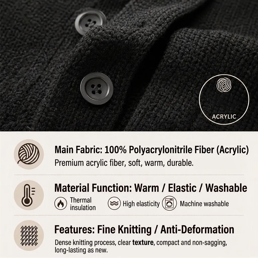 Men's Casual Knitted Cardigan Sweater Shawl Collar Button Down Long Sleeve Solid Color Warm Loose Knitwear Outerwear Jacket