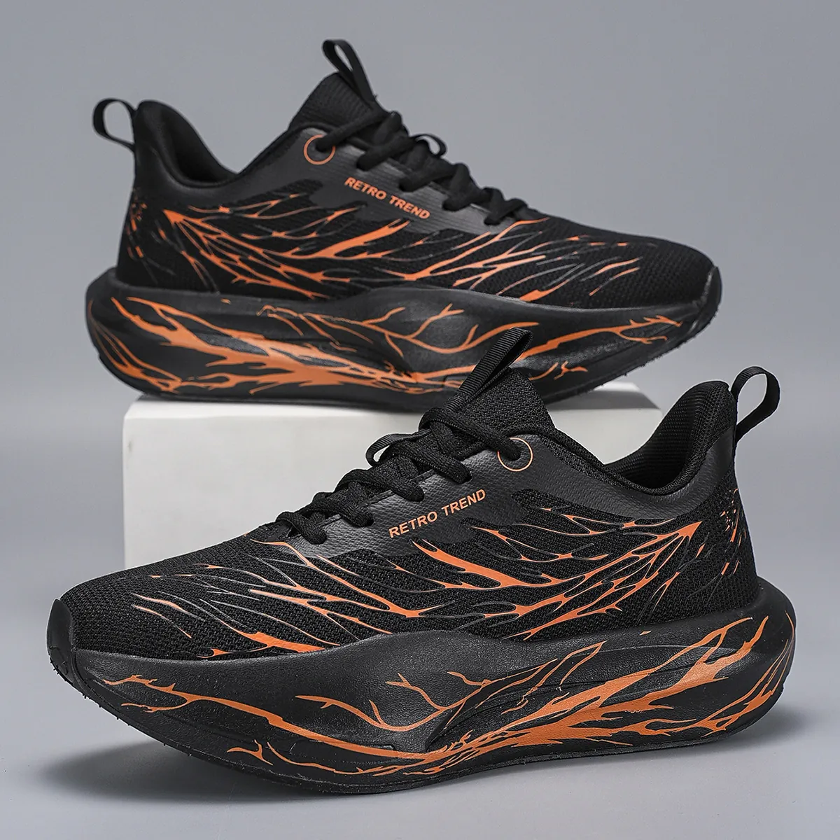 Heren Casual Hardloopschoenen Ademend Mesh Sport Sneakers Retro Trend Lichtgewicht Atletische Wandelschoenen Voor Dagelijkse Training