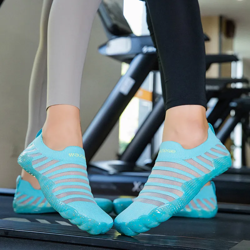 Unisex Schnelltrocknende Wasserschuhe Atmungsaktive Netz-Aqua-Schuhe Rutschfeste Jelly-Sohle Yoga-Gymnastikschuhe Für Strand Angeln