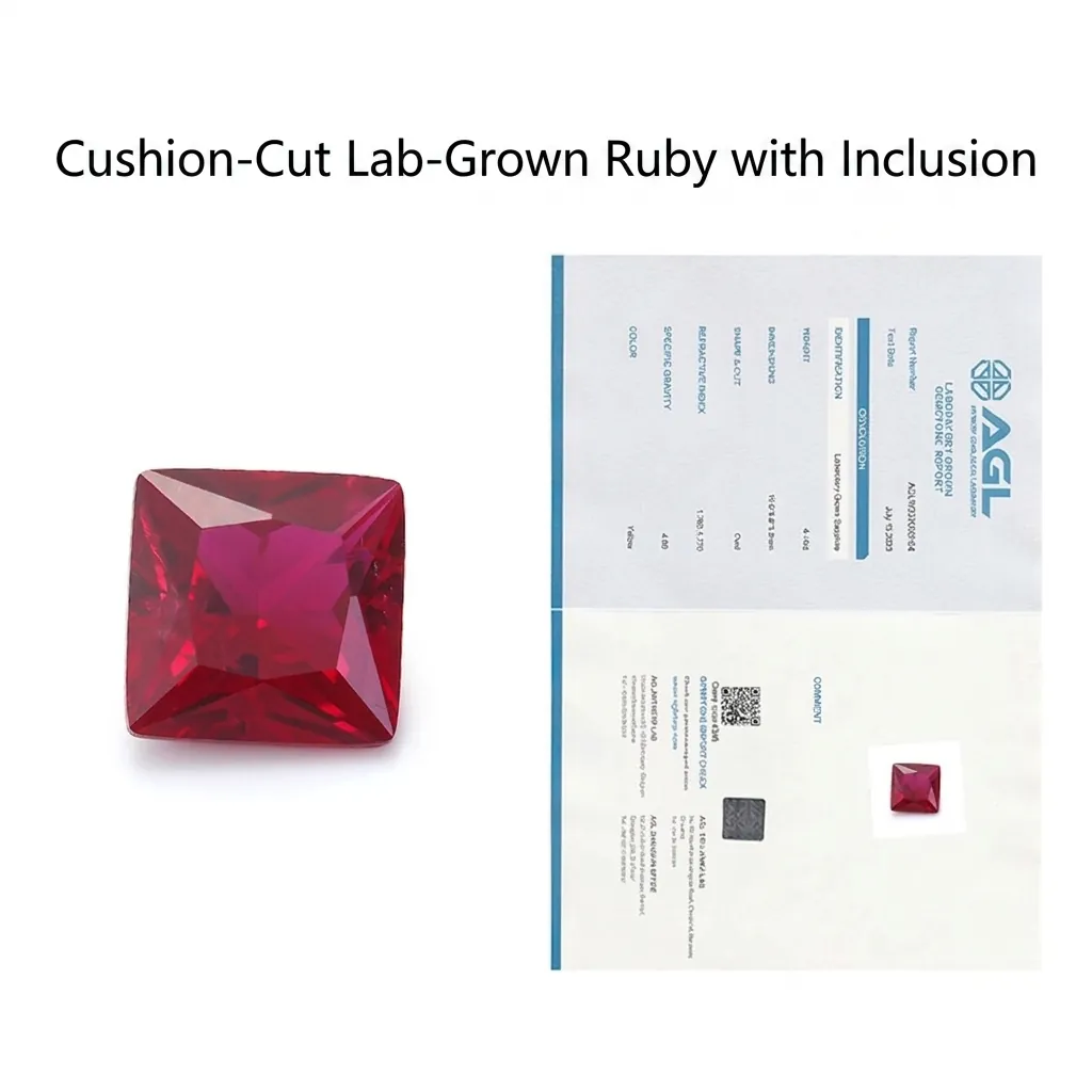 Princess Slijpvorm Losse Edelsteen In Laboratorium Gekweekte Robijn Vierkant Rood Voor Sieraden Maken DIY