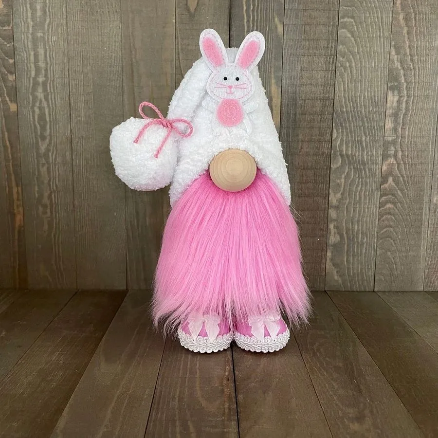 Pasen Gnoom Pluche Pop Handgemaakte Gezichtloze Konijn Gnomen Tafelornament Paashaas Figuur Huis Bureau Decoratie Vakantie Geschenken
