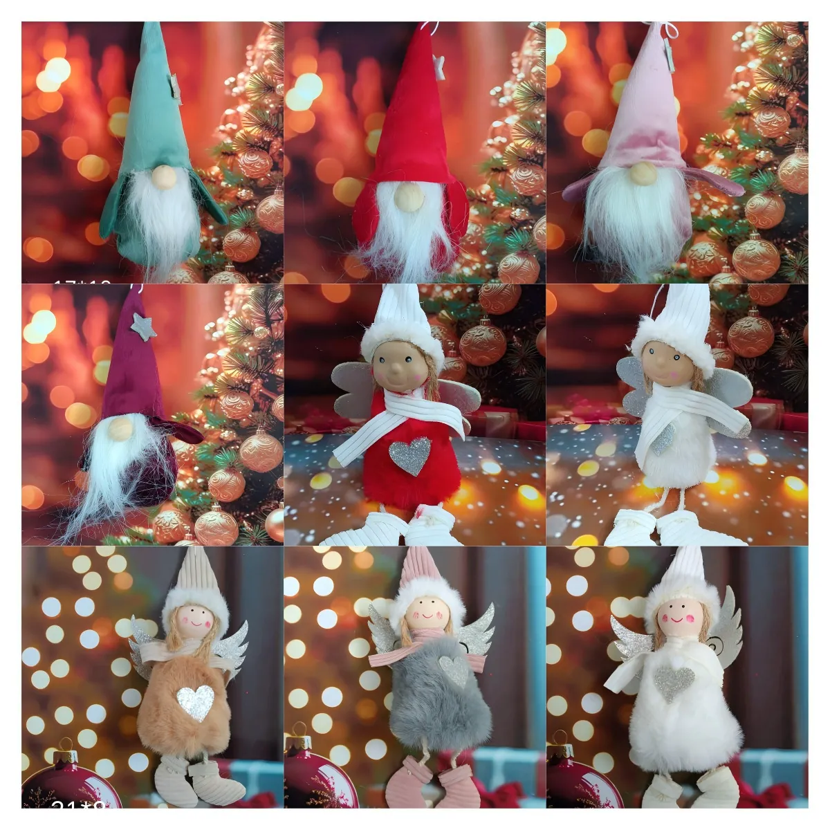Weihnachten Sitzende Langbeinige Engel Gnome Plüschpuppe Hängende Ornamente Weihnachtsbaum Anhänger Dekoration Pailletten Flügel Engel Geschenk