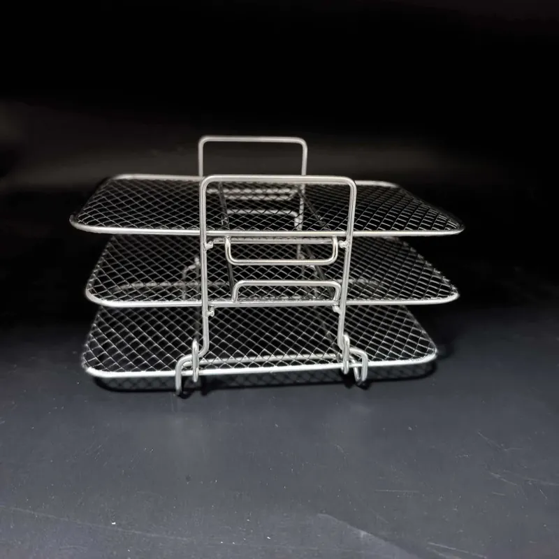 Griglia per Friggitrice ad Aria in Acciaio Inox Multistrato Griglia Disidratatore Impilabile per Cottura in Cucina