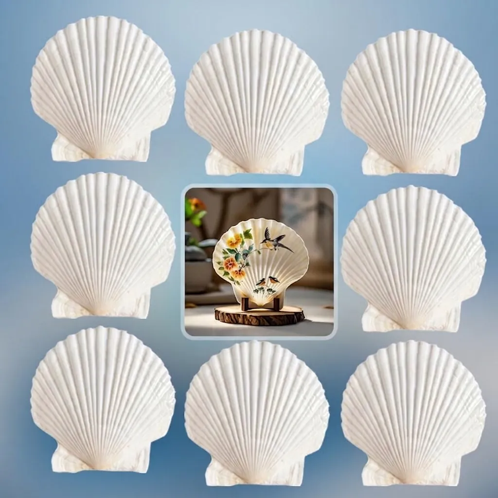 Natuurlijke Witte Sint-jacobsschelpen Voor DIY Schilderen Kandelaar Schotel Decoratie Windgong Ambacht Mariene Stijl Huis Decor