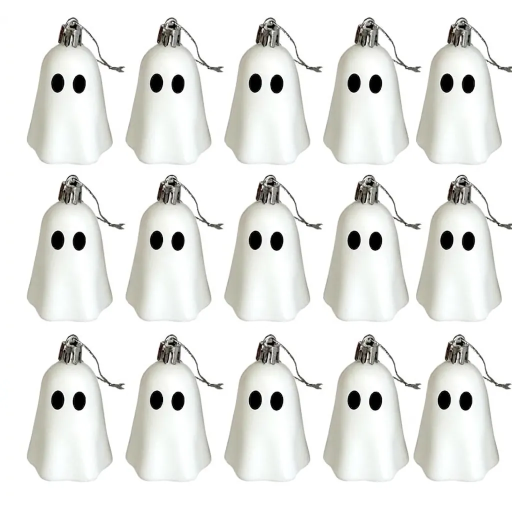 Décorations à Suspendre en Plastique Fantôme Effrayant Halloween Pendentif Fantôme Drôle pour Fête Maison Accessoires de Maison Hantée