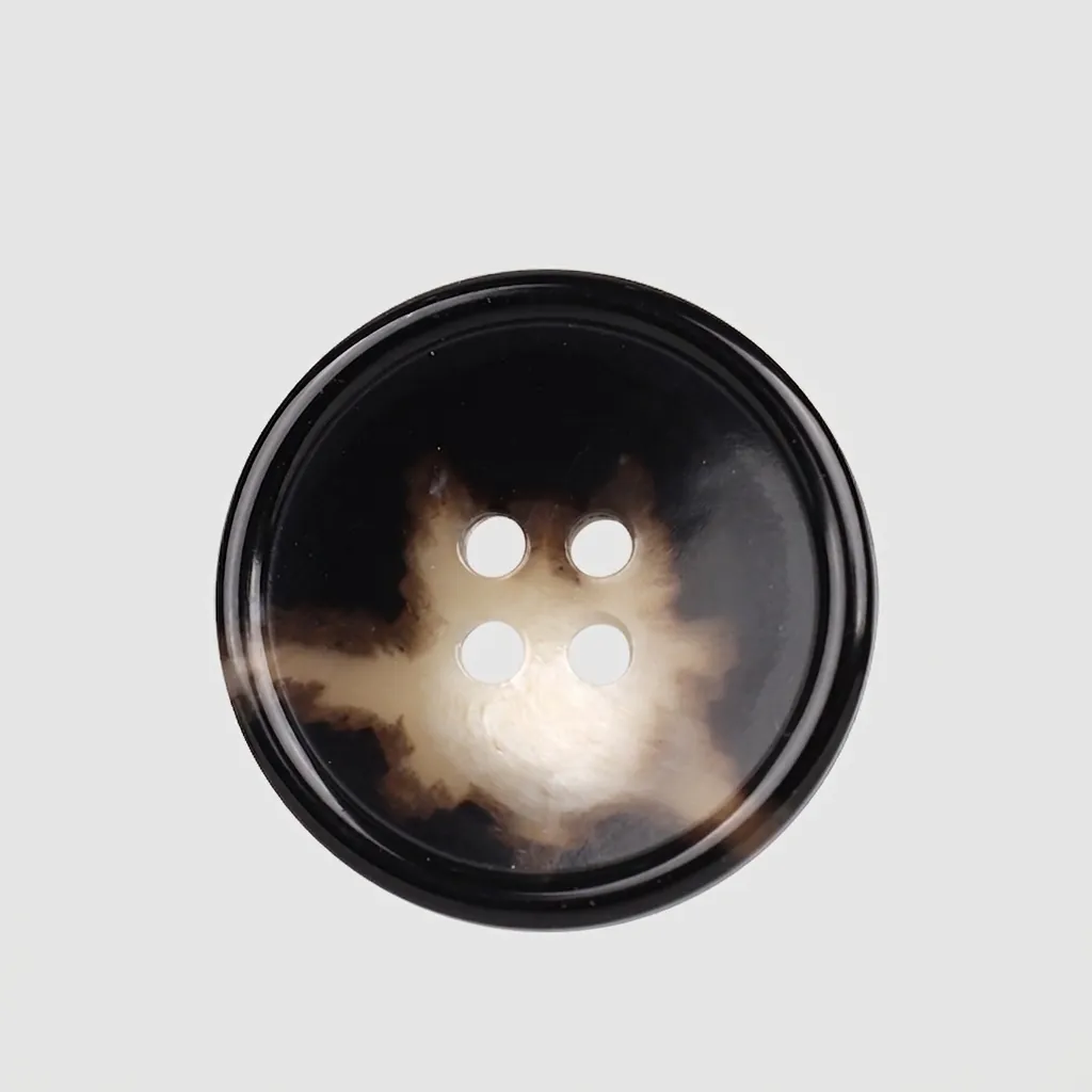 High-End Eco-Friendly Urea Resin Buttons Vintage Imitation Horn Marbled 4-Hole Sewing Buttons For Suit Overcoat Uniform