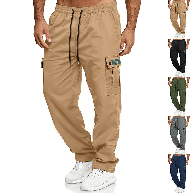Ανδρικό Παντελόνι Tactical Cargo American High Street Χαλαρό Casual με Κορδόνι Hip Hop Amekaji Άνοιξη Φθινόπωρο