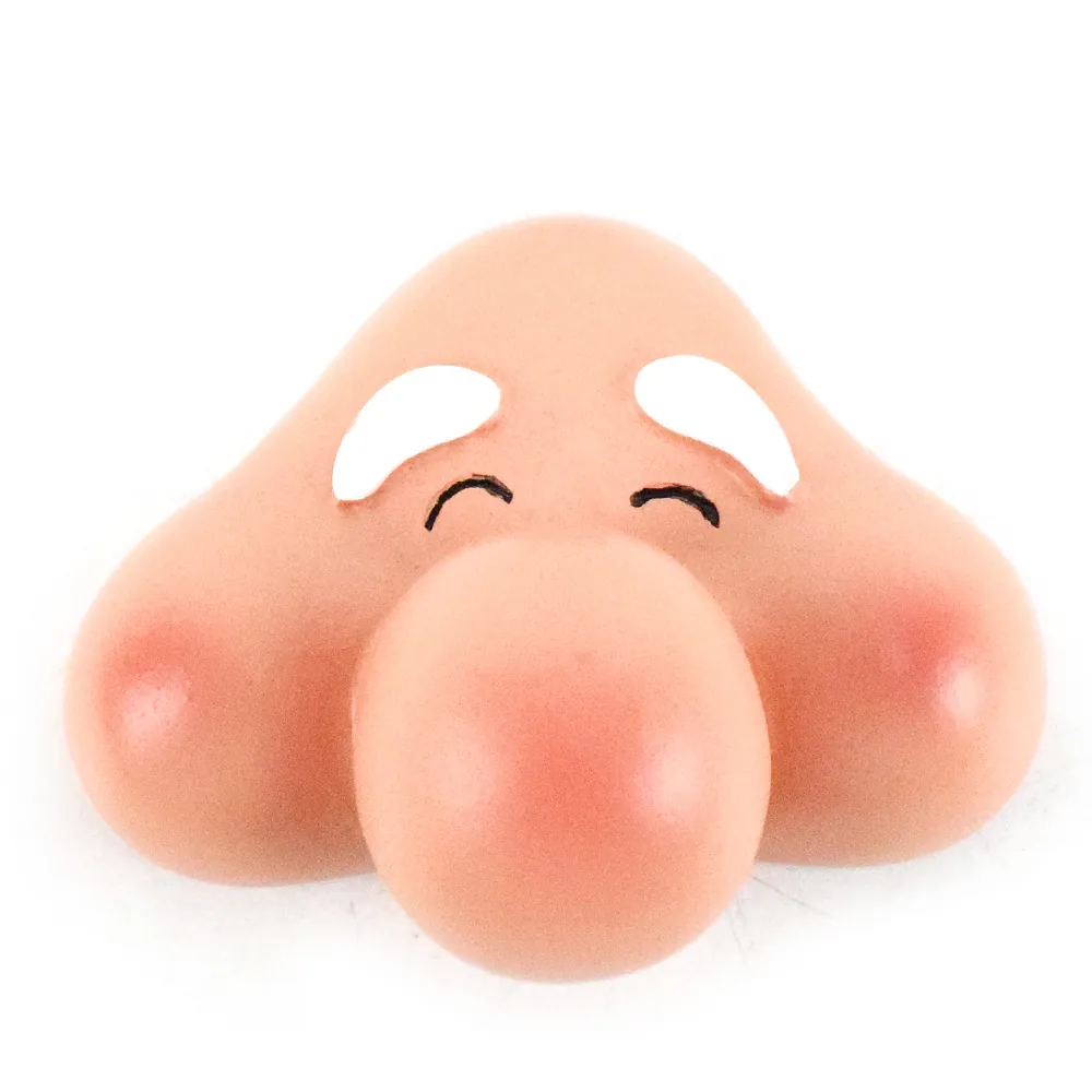Resin Gnome Old Man Face Accessory For DIY Doll Making Cute Big Round Nose Handcrafted European Style Resin Craft Decoration