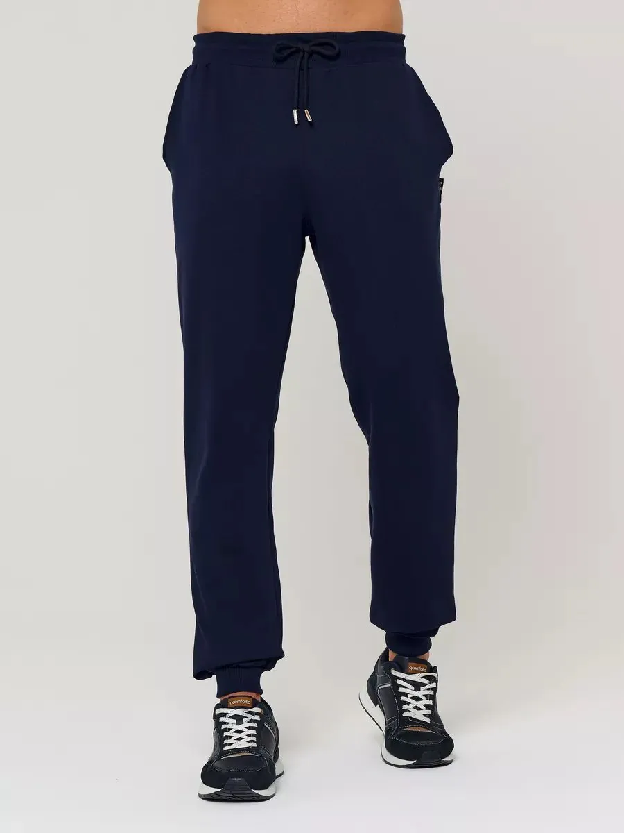 Heren Katoen Casual Sweatpants Comfortabel Ademend Koord Elastische Taille Joggers Geribbelde Boorden Sport Broek Voor Dagelijks Gebruik