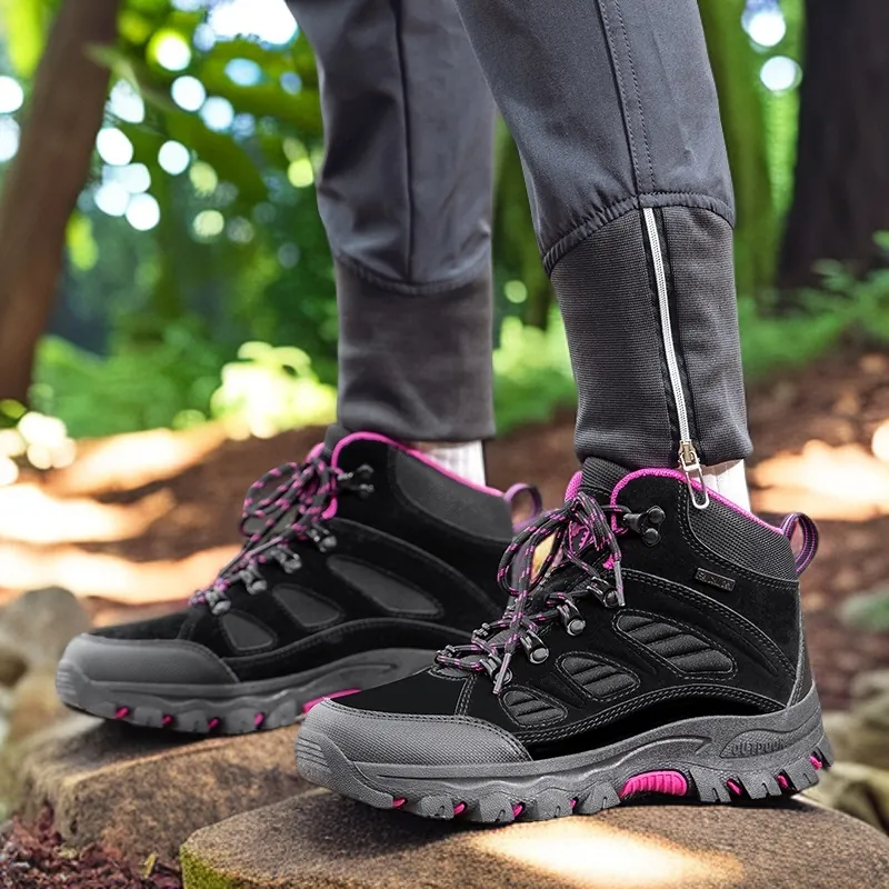 Unisex Wasserdichte Wanderschuhe High-Top Outdoor Klettersneaker Atmungsaktive Rutschfeste Trekkingstiefel Für Damen Herren