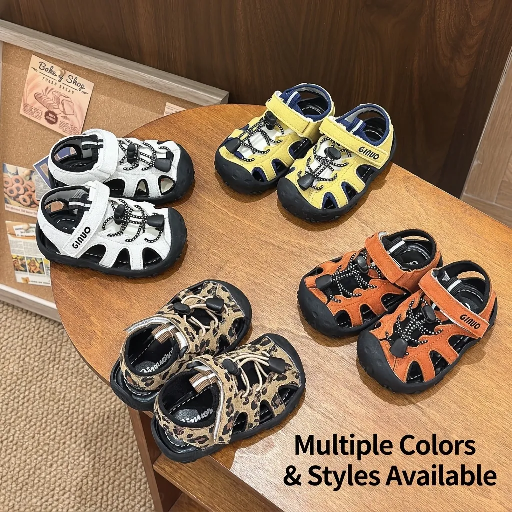 Sandali Sportivi per Bambini Pelle in Microfibra Traspirante Scarpe Estive per Ragazzi Ragazze Sandali Casual Antiscivolo