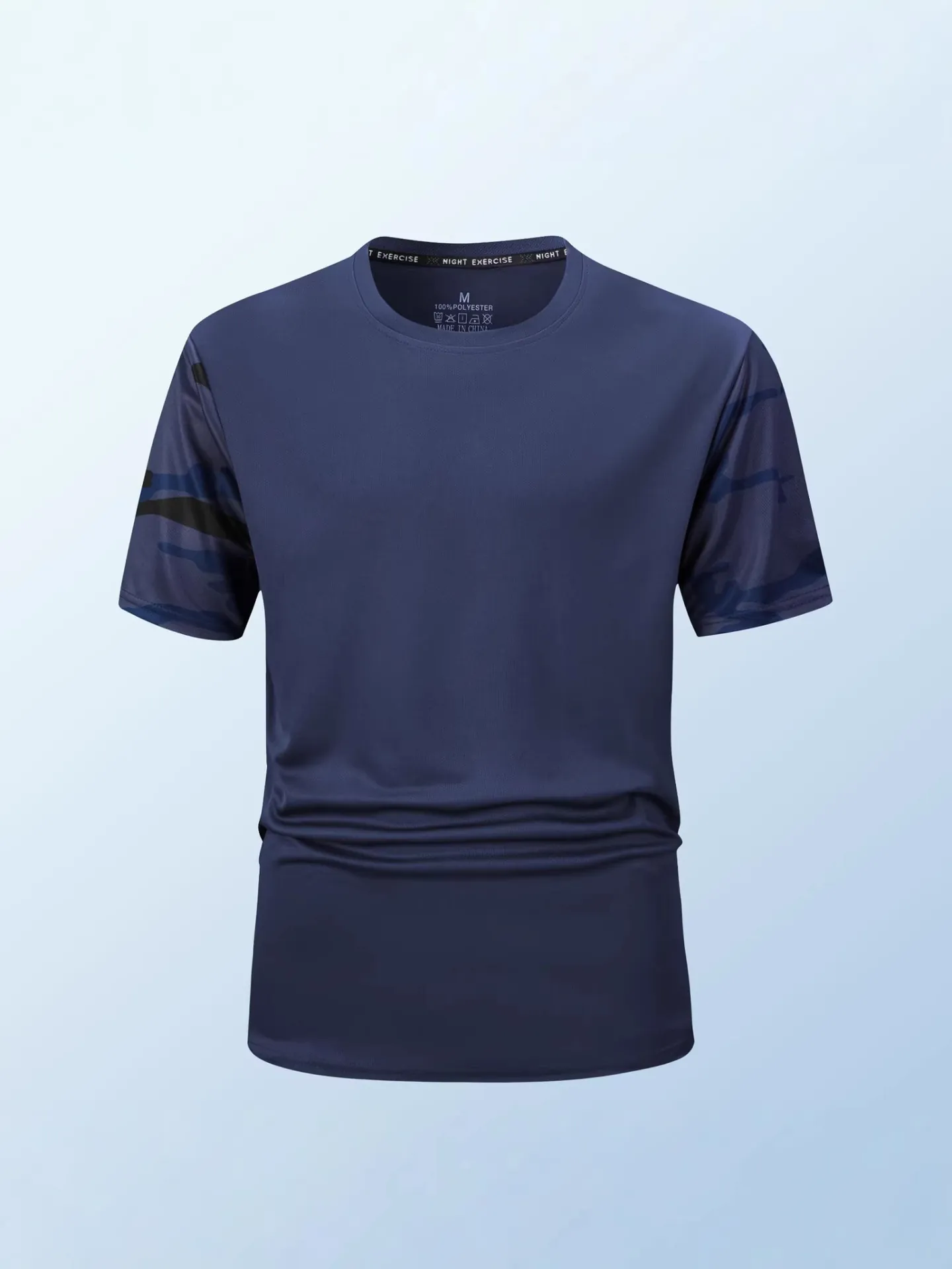 Ανδρικό Αθλητικό T-Shirt Γρήγορο Στέγνωμα Πολυεστέρας Κοντό Μανίκι Παραλλαγή Στρογγυλή Λαιμόκοψη για Τρέξιμο Γυμναστήριο