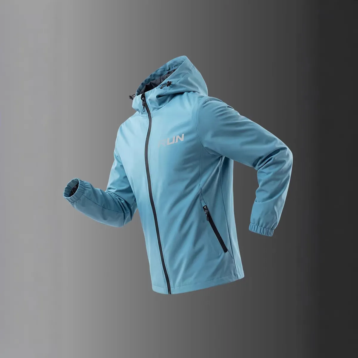 Herren Sonnenschutzjacke UPF50 Plus Kapuze Schnelltrocknend Leicht Outdoor Angeln Skin Top Polyester Windjacke