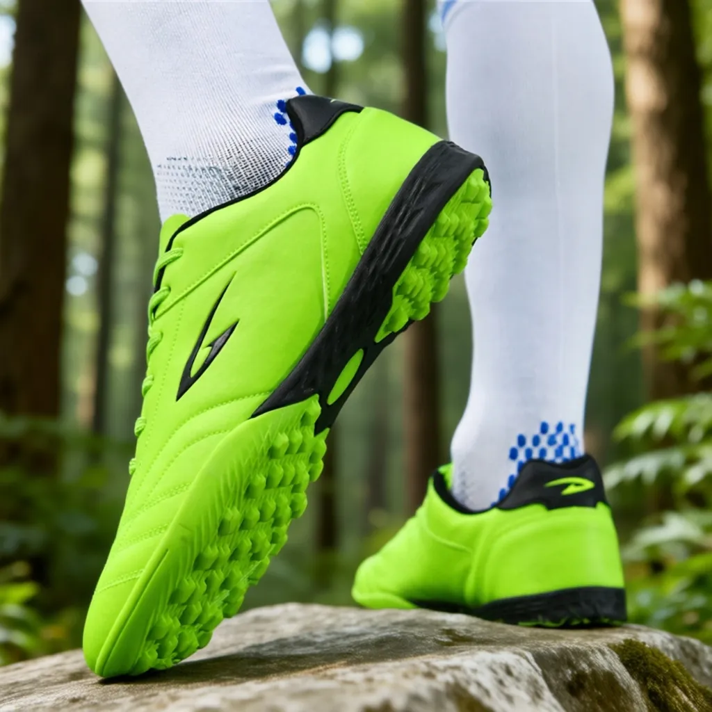 Unisex TF Turf Soccer Shoes Breathable Synthetic Leather Soccer Cleats For Youth Men Women Training Athletic Footwear