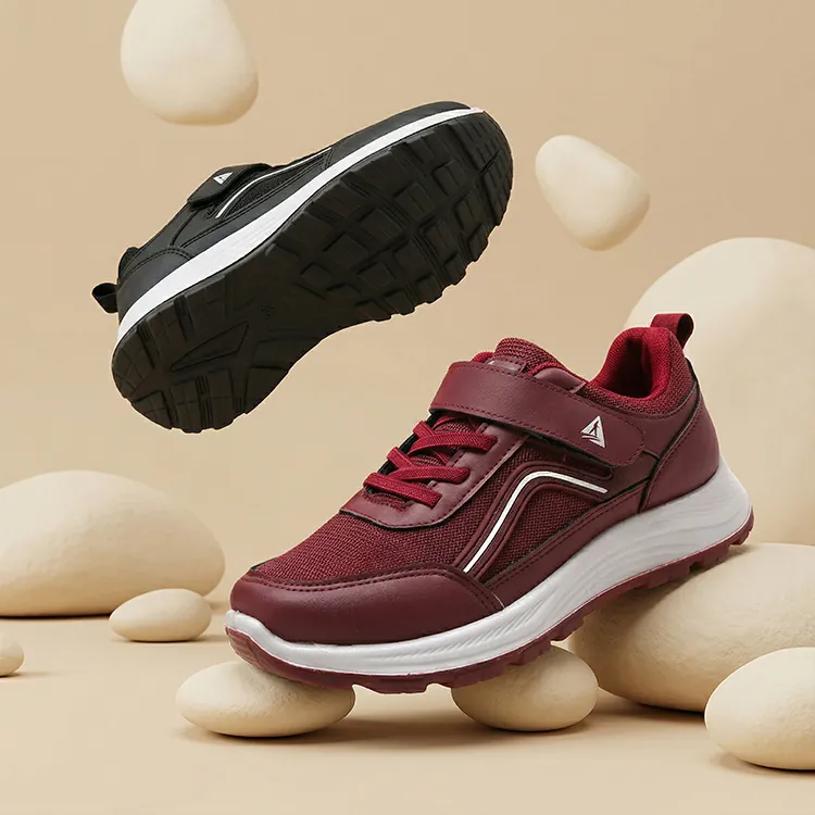 Unisex Breathable Mesh Walking Shoes Lightweight Non-Slip Comfortable Sneakers Velcro Elderly Leisure Sports Shoes
