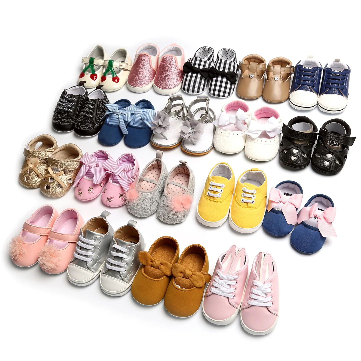 Infant Baby Walker Shoes Soft Sole Non-Slip Casual Prewalker Shoes Multi-Style Random Color First Walkers For Boys Girls