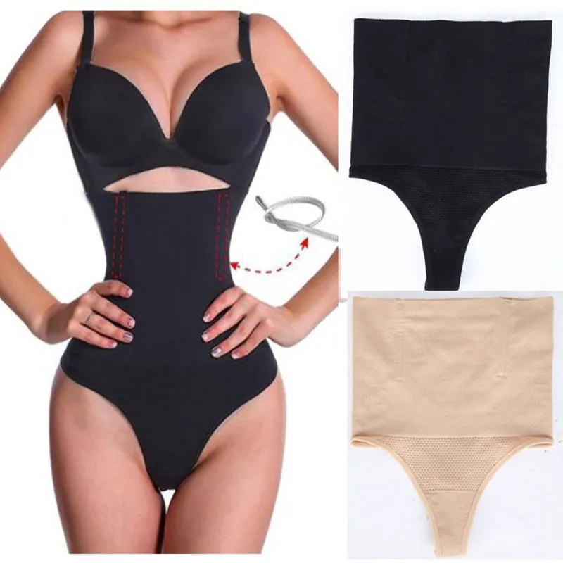 Perizoma Modellante a Vita Alta da Donna Controllo Pancia con Stecche in Acciaio Intimo Snellente Senza Cuciture