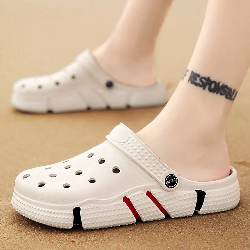 Summer Men Women Garden Clogs Breathable Hollow Out Beach Sandals Lightweight EVA Slip On Outdoor Casual Water Shoes