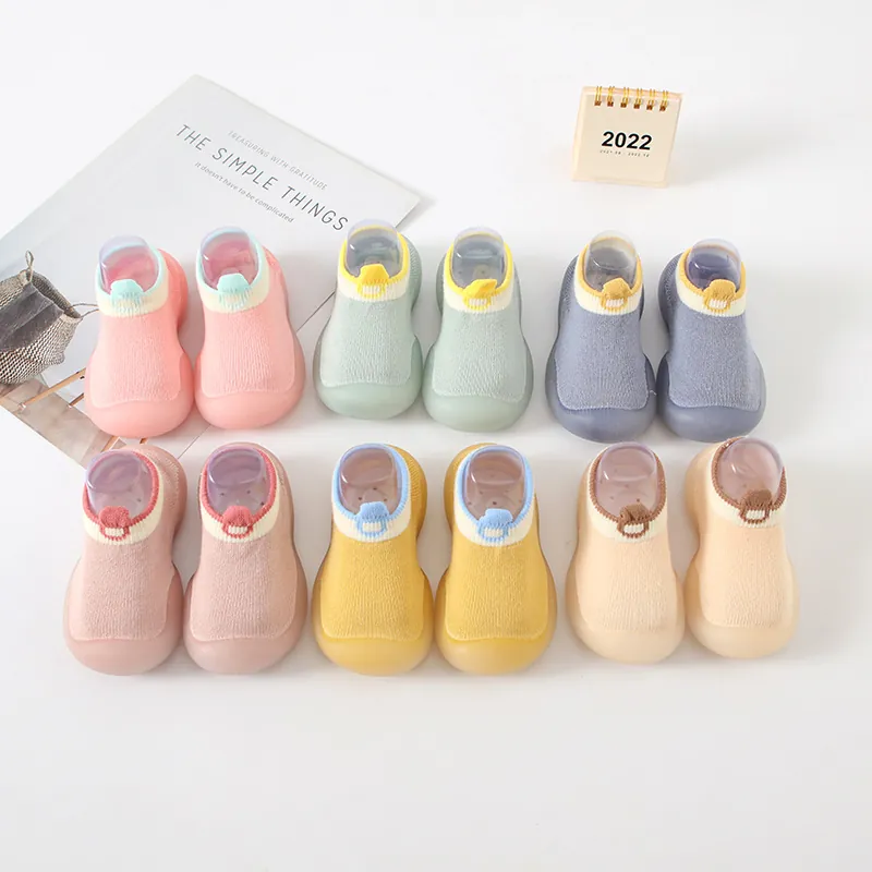 Baby First Walkers Sock Shoes Anti-Slip Soft Sole Cartoon Animal Toddler Shoes Cotton Breathable Newborn Floor Socks