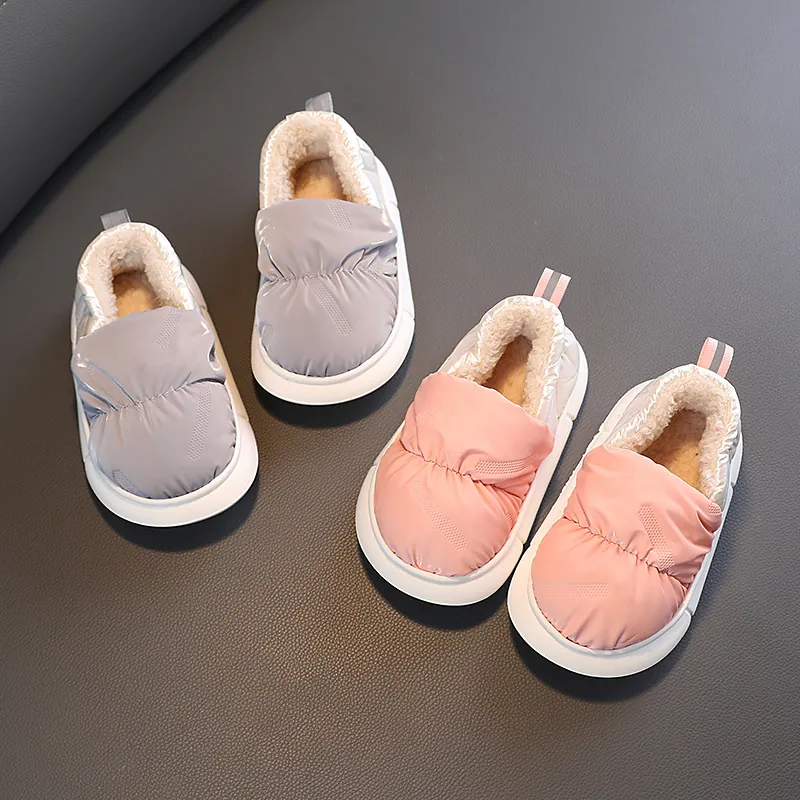 Kinder Winter Wasserdichte Baumwollschuhe Plüsch Verdickt Warm Rutschfest Hausschuhe Für Jungen Mädchen Kinder Schuhe