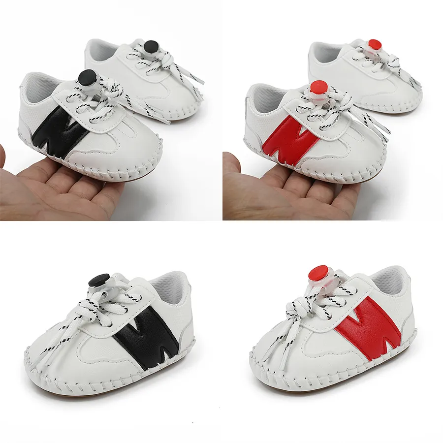 Zapatos de Aprendizaje para Bebés Suela Suave Antideslizante Zapatillas para Infantes Cuero PU Primeros Pasos 3-12 Meses