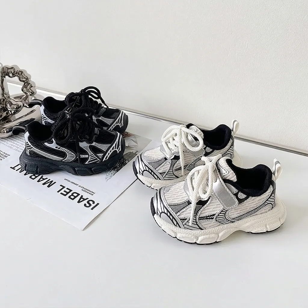 Infant Toddler Sneakers Soft Sole First Walker Shoes Boys Girls Spring Autumn Casual Breathable Mesh Microfiber Leather Shoes