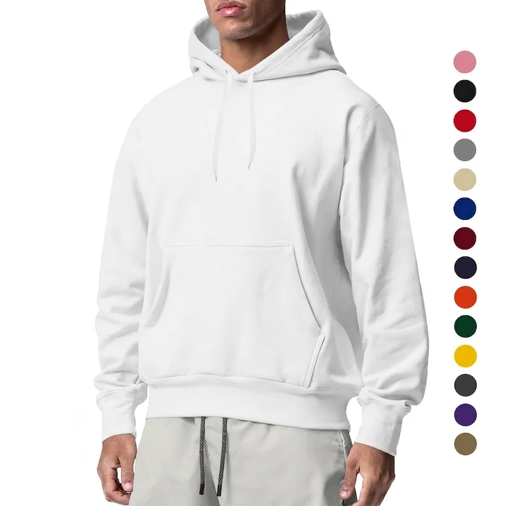 Heren Dames Unisex Fleece Gevoerd Dikke Hoodie Effen Kleur Casual Sportief Pullover Top Met Kangoeroezak Capuchontrui