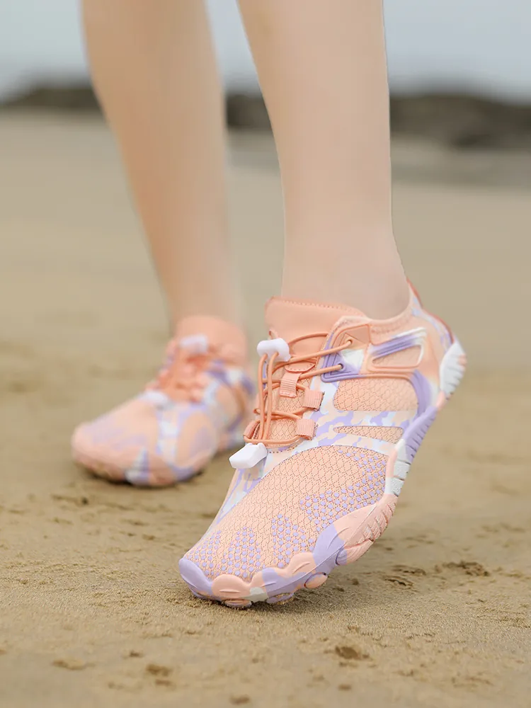 Chaussures d'Eau Respirantes Antidérapantes pour Hommes Femmes Camouflage Séchage Rapide Extérieur Plage Natation Chaussures de Pataugeage Baskets Sport