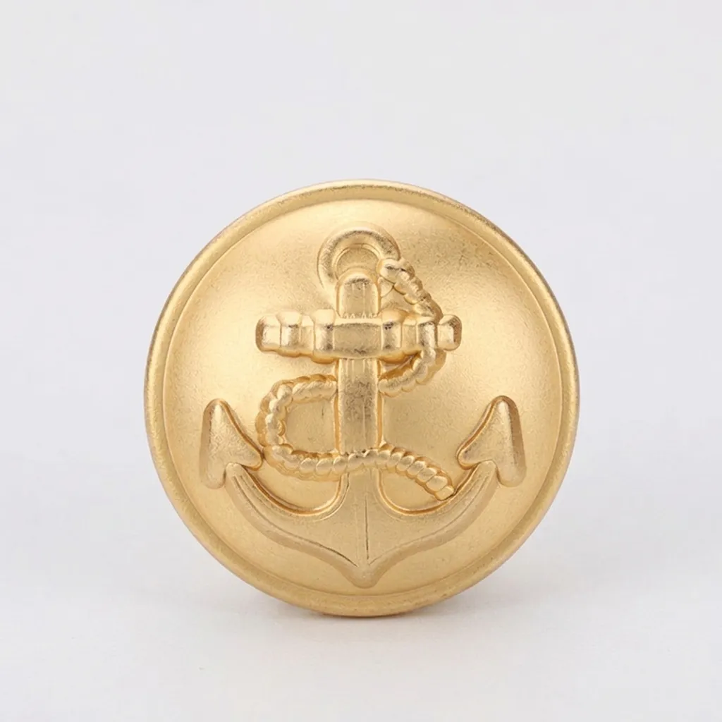 Messing Anker Geprägte Knöpfe Nautische Relief Metallknöpfe Für Blazer Uniform Mantel Jacke Britischen Schulstil Verschlüsse