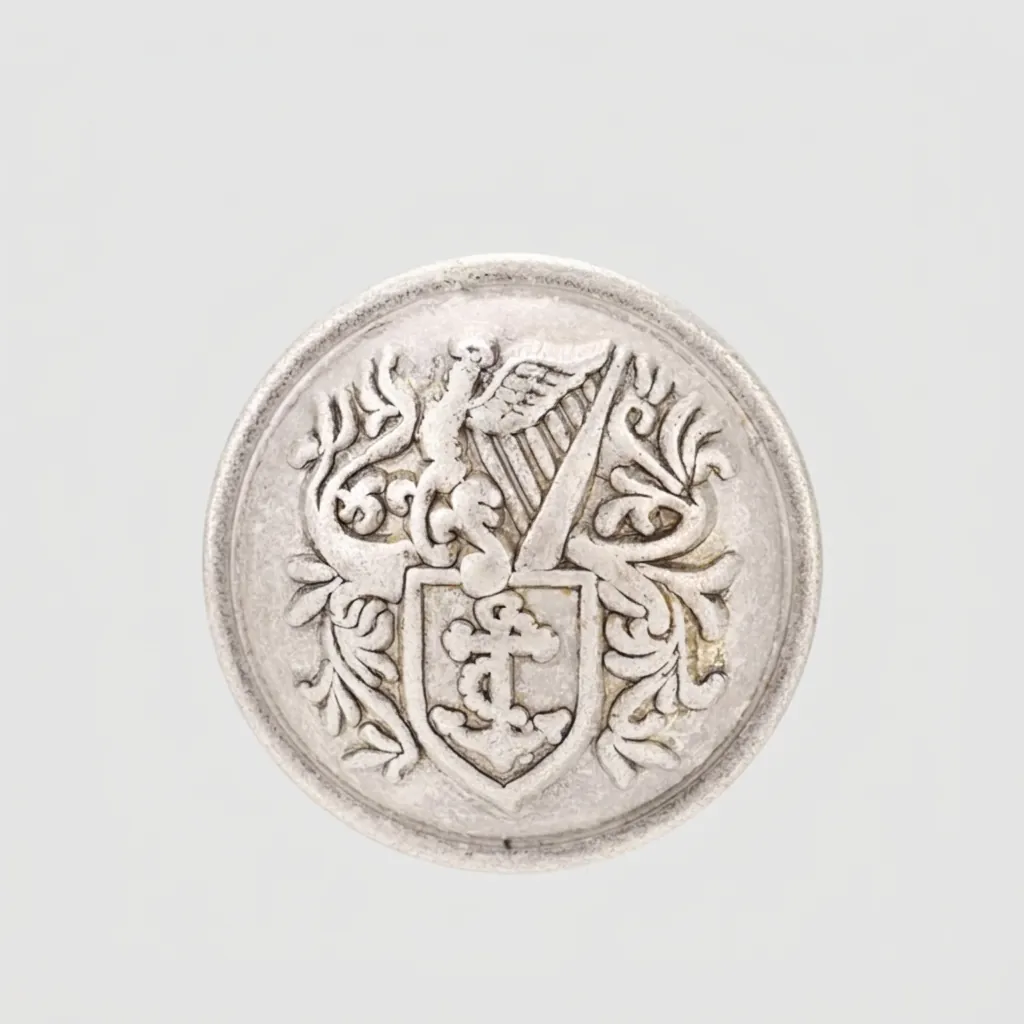 Retro Heraldic Embossed Brass Buttons For Suit Blazer Jacket Round Metal Buttons With Anchor Shield Eagle Pattern