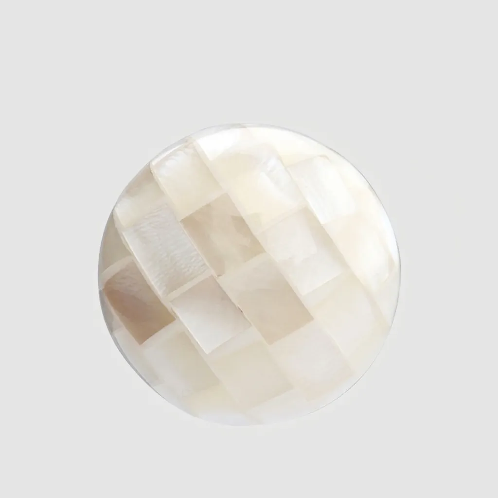 Botones de Nácar Natural Empalme de Mosaico Redondos Elegante Accesorio para Abrigos Trajes Camisas Sujetadores Decorativos