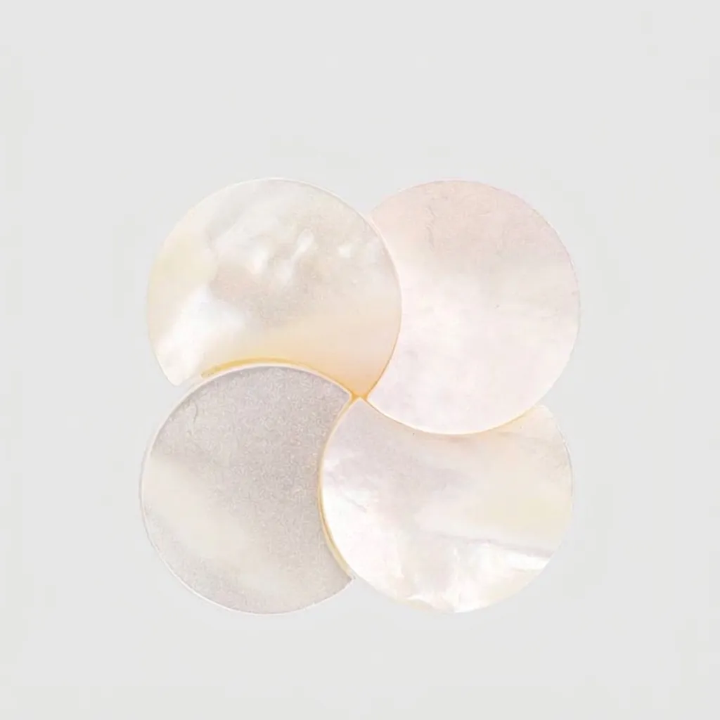 Boutons de Trèfle en Nacre Blanche Naturelle Incrustés à la Main Bouton de Fleur de Coquille pour Manteau Costume Cardigan Chemise Robe Accessoire