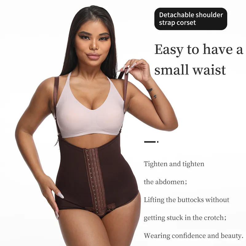 Women Seamless Shapewear Bodysuit Tummy Control Waist Trainer Butt Lifter Body Shaper Plus Size Lingerie With Adjustable Straps