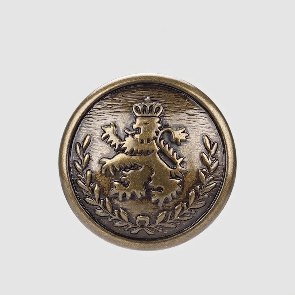 Vintage Brass Lion Crest Buttons High End British Style Relief Metal Buttons For Suits Blazers Coats Jackets Accessories