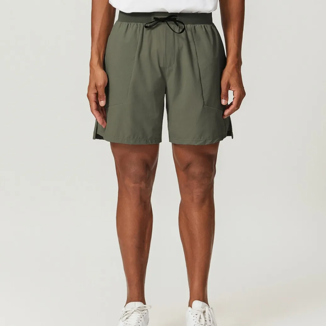 Herren Schnelltrocknende Sport-Shorts Atmungsaktive Nylon Elasthan Lauf- Trainings-Shorts Mit Kordelzug Elastischem Bund Citywalk Hosen