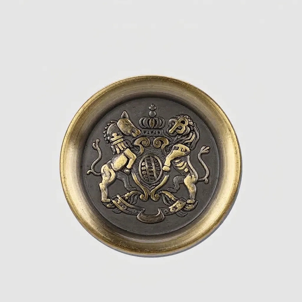 Boutons en Métal Armoiries Royales Britanniques Rétro Laiton Antique Relief en Alliage de Zinc Boutons à Queue pour Manteaux Costumes Couture Bricolage