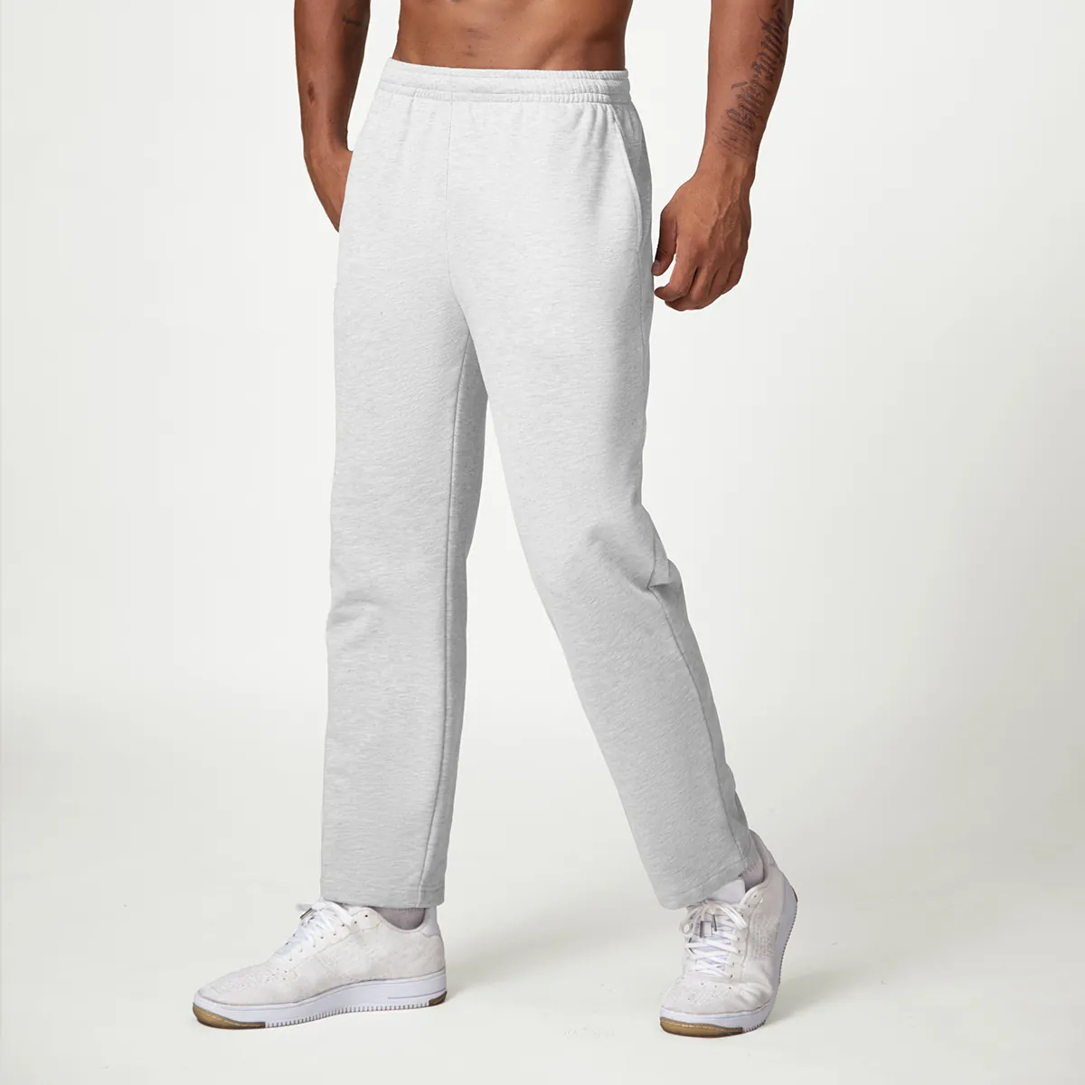 Men's Casual Sporty Sweatpants Cotton Polyester Blend Loose Fit Straight Leg Joggers For Citywalk Home Commuting Fashionable Trousers