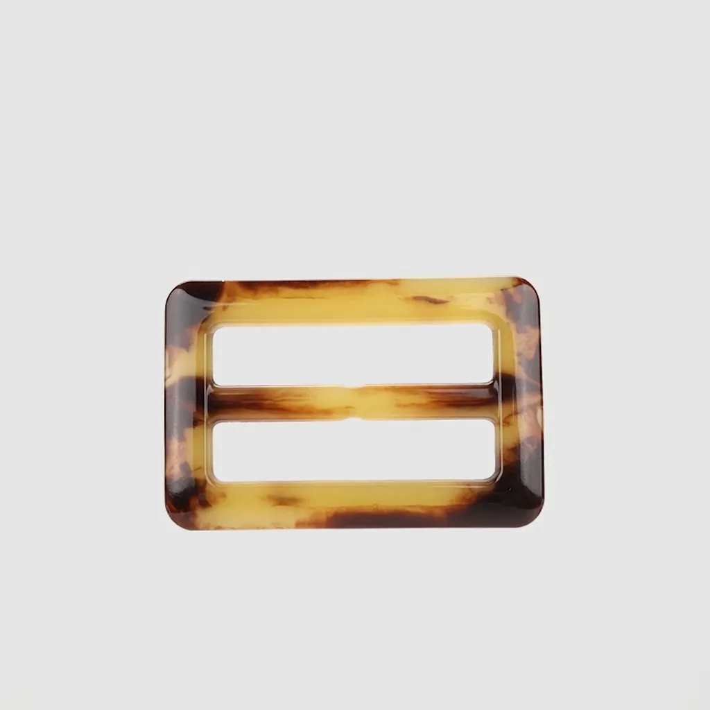 Urea Resin Buttons Tortoiseshell Pattern Round 4-Hole Buttons And Rectangular Slider Buckles For Coats Suits Trench Coats