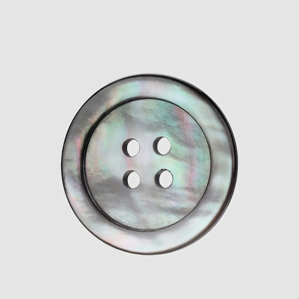 Natural Black Lip Pearl Shell Buttons Iridescent 4-Hole Round Sewing Buttons For Luxury Suits Coats Shirts Garment Accessories
