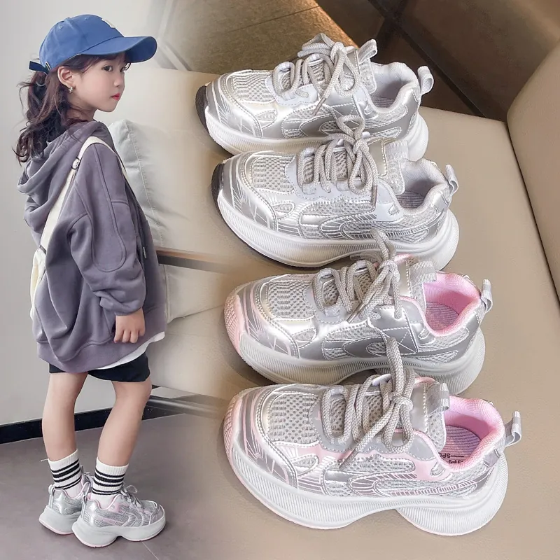 Παιδικά Fashion Sneakers Αναπνεύσιμο Πλέγμα Dad Shoes για Αγόρια Κορίτσια Παχιά Σόλα Ελαφριά Casual Παπούτσια Τρεξίματος