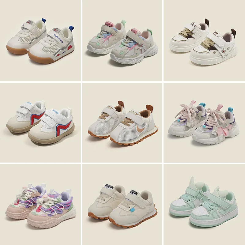 Zapatos para Primeros Pasos de Bebé Cuero de Microfibra Antideslizante Transpirable Zapatillas Casuales para Niños Niñas Diario