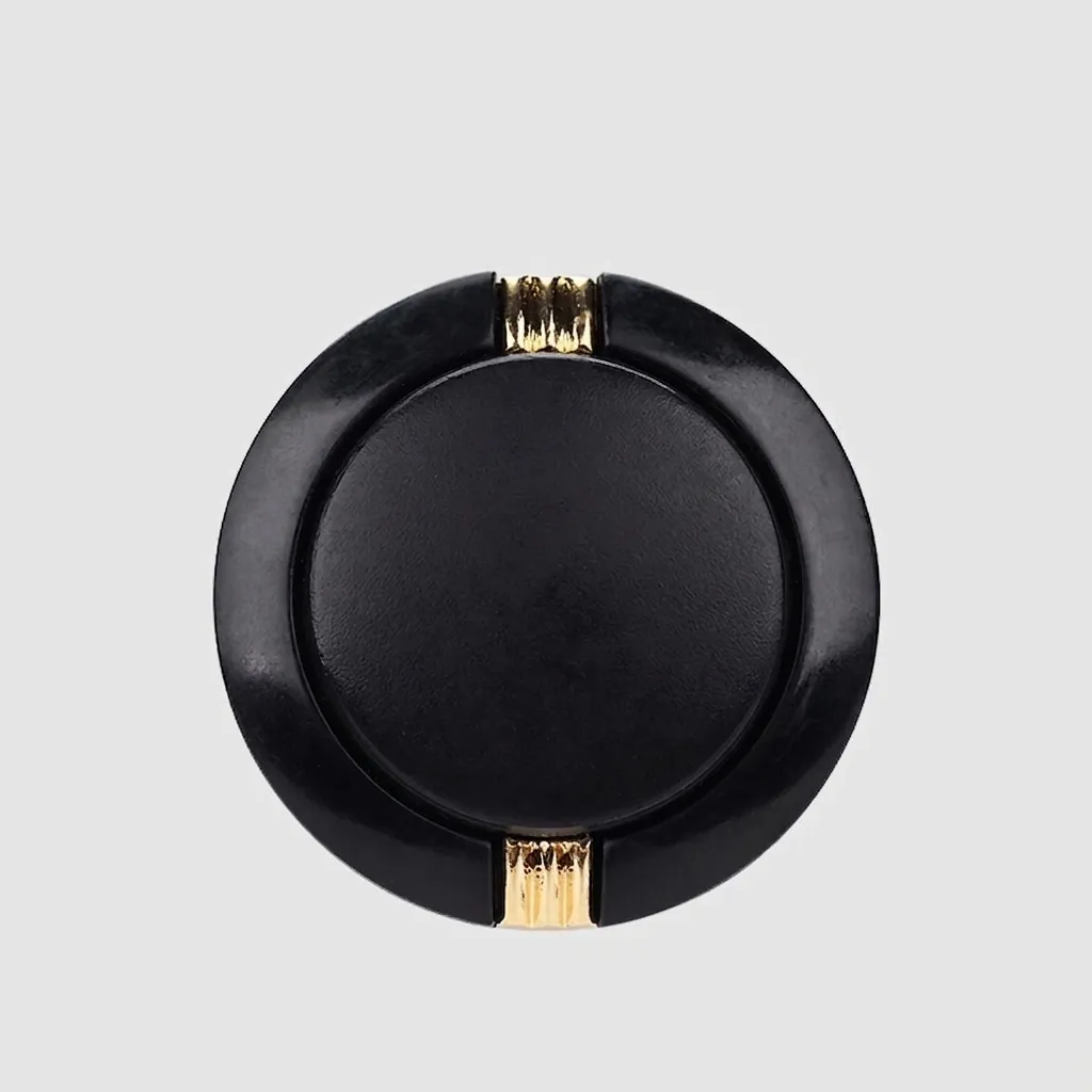 High-End Japanese Style Plant Fiber Nylon Buttons Round Shank Button With Gold Metal Striped Decor For Coats Suits