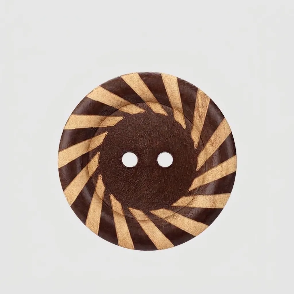 Natural Poplar Wood Buttons Round 2-Hole Decorative Sewing Accessories For Coats Sweaters Chinese Style High-End Buttons